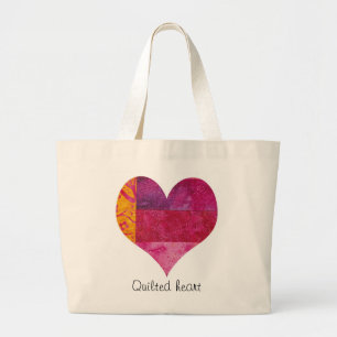 Gesteppte Herz-Tasche Jumbo Stoffbeutel
