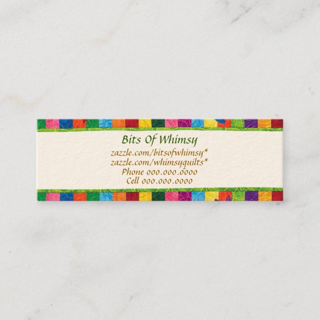 Gesteppte Visitenkarten! Mini Visitenkarte (Vorderseite)