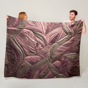 Gestepptes abstraktes Design Fleecedecke