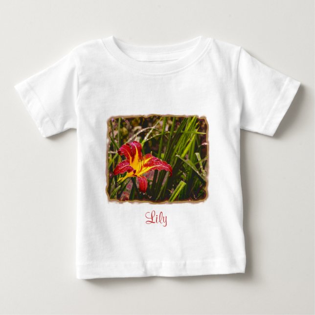 Gestern Lily nach dem Regen Baby T-shirt (Vorderseite)
