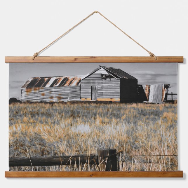 Gestern Wandteppich Mit Holzrahmen (Vorne)