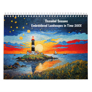 Gestickte Jahreszeiten – Durch die Zeit gestickte Kalender