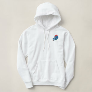 GESTICKTE STICKEREI Orchideenblüte Bestickter Hoodie
