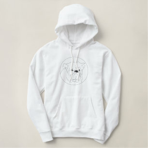 Gestickter BulldoggeHoodie Bestickter Hoodie