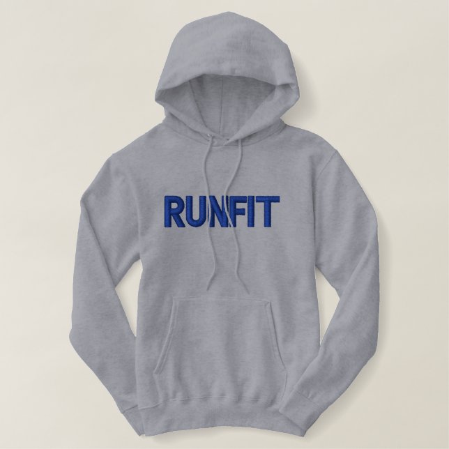Gestickter Hoodie "das RUNFIT" der Männer Pullover (Design vorne)