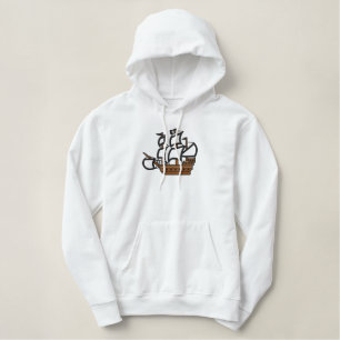 Gestickter Hoodie der Pullover der