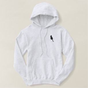Gestickter KatzeHoodie Bestickter Hoodie