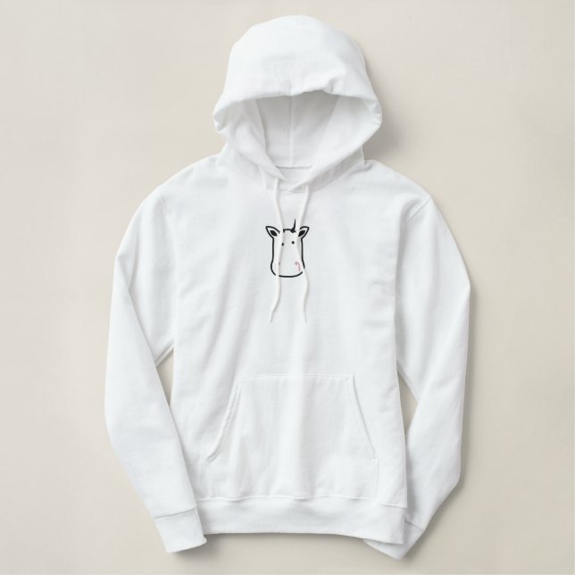 Gestickter KuhHoodie Bestickter Hoodie (Design vorne)