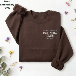 Gestickter Sweatshirt Cat Mama Club