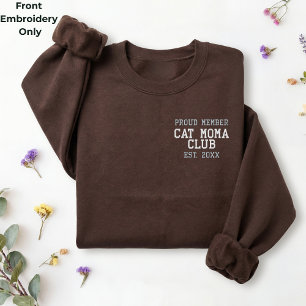 Gestickter Sweatshirt Cat Mama Club