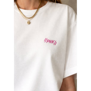 Gesticktes Design Pink Lover Besticktes T-Shirt