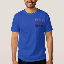 Gesticktes FriedensLiebeobama-Polo-Shirt Besticktes T-Shirt