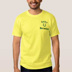 Gesticktes Hufeisent-shirt Besticktes T-Shirt