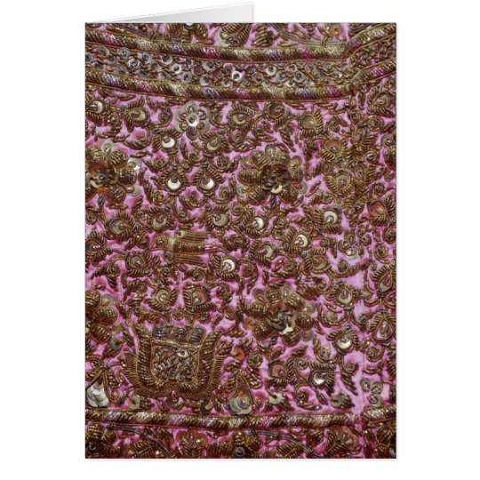 Gesticktes rosa Gewebe Neu-Delhi Indien Karte