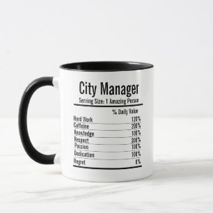 Gestionnaire de ville Nutrition Fiches Mug Meilleu