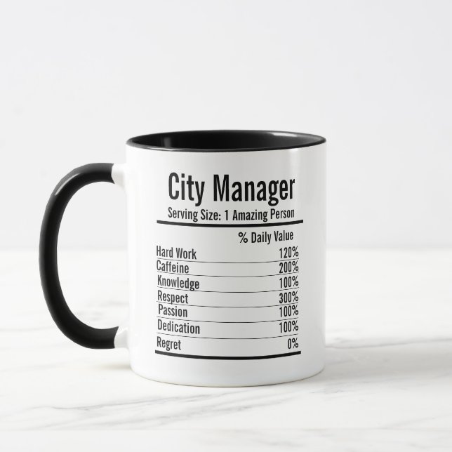 Gestionnaire de ville Nutrition Fiches Mug Meilleu (Gauche)