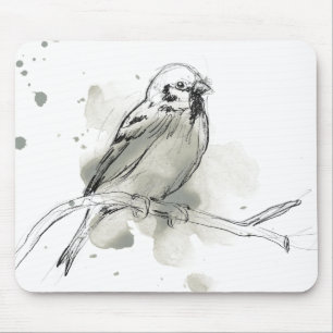 Gestische Vogel-Studie Mousepad