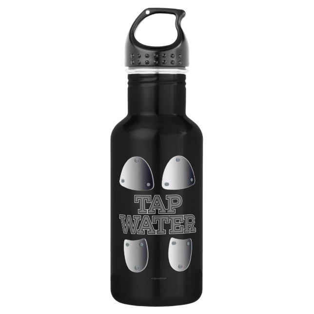 Gestochen Wasserflasche aus Edelstahl (Vorderseite)