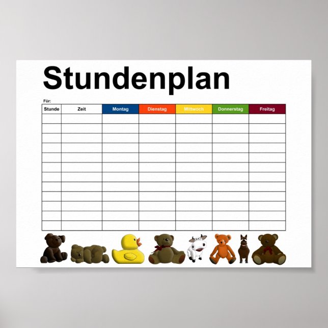 Gestopfte Tiere/Spielzeug Poster (Vorne)