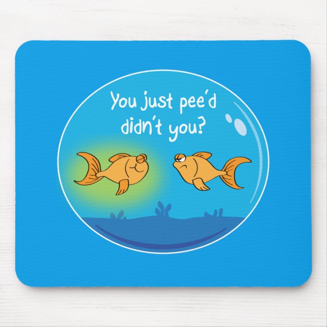 Gestörter Goldfisch Mousepad (Vorne)