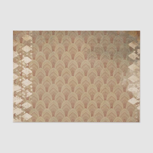 gestörtes Art Deco Seidenpapier (Vorderseite)