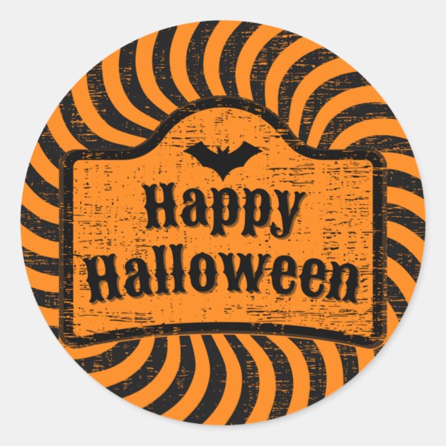 gestörtes Halloween Runder Aufkleber (Vorderseite)