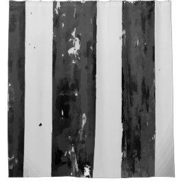 gestörtes Schwarz und Weiß Duschvorhang