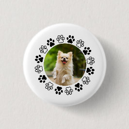 Gestreifbarer Hundeportrait Button