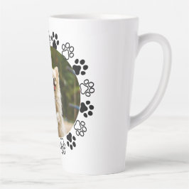 Gestreifbarer Hundeportrait Milchtasse