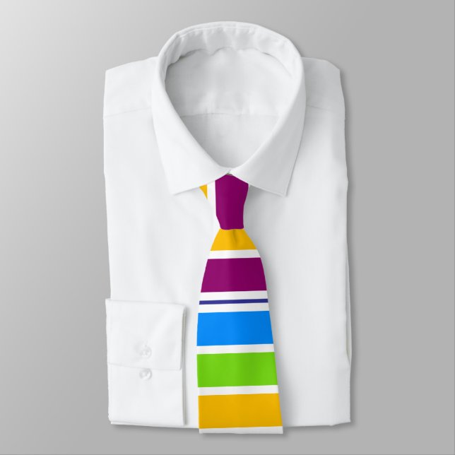 Gestreift in Regenbogenfarben Krawatte (Gebunden)