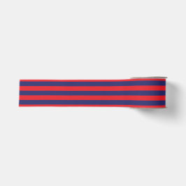 Gestreift (Marine-Blau u. Rot) Ripsband