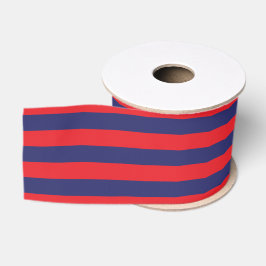 Gestreift (Marine-Blau u. Rot) Ripsband