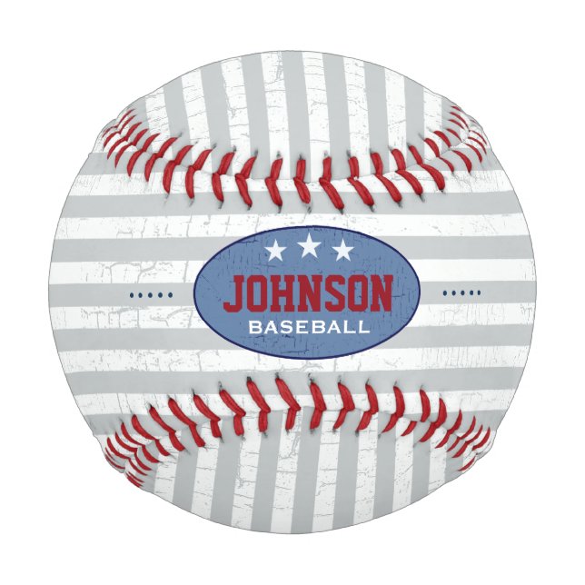 gestreift und personalisiert baseball (Vorderseite)