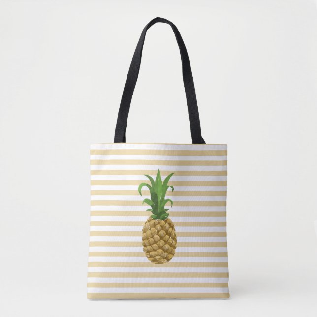 Gestreifte Ananas-Tasche Tasche (Vorderseite)