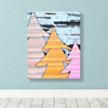 Gestreifte Bäume Winterlandschaftsszene