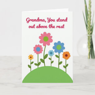 Gestreifte Blumen-Grußkarte Karte