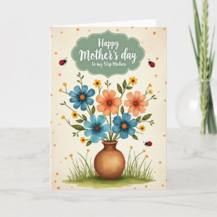 Gestreifte Blumenvase Karte