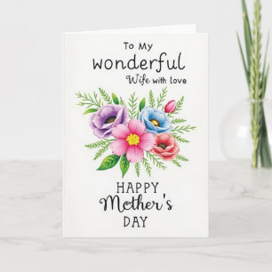 Gestreifte Bouquet-Feierkarte Karte