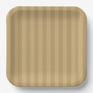 Gestreifte braune Papierplatten - 9 Zoll Salty Bar Pappteller