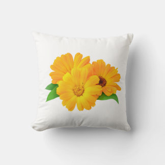 Gestreifte Calendula-Blume Kissen