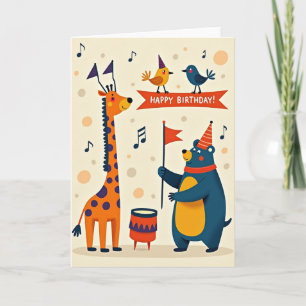 Gestreifte Festive Friends Karte