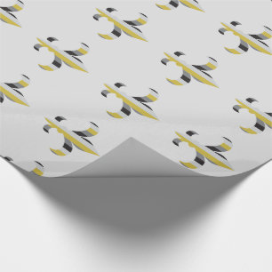 Gestreifte Fleur de lis Geschenkpapier