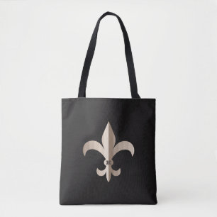 Gestreifte Fleur de lis Tasche