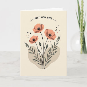 Gestreifte Florale Beste-Mama-Karte Karte