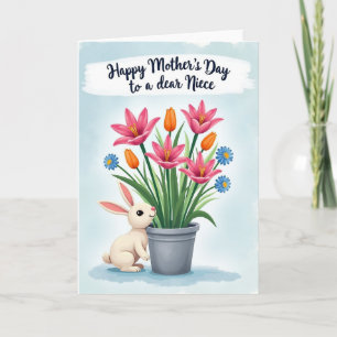 Gestreifte Frühlingsblumen Freundschaftskarte Karte