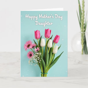Gestreifte Frühlingsblüten-Fancy-Card Karte