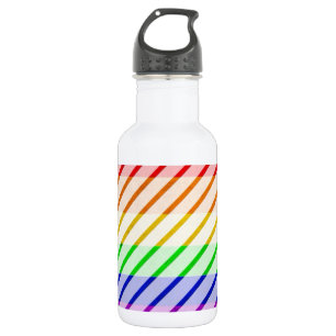 Gestreifte Gay Pride-Flagge Edelstahlflasche
