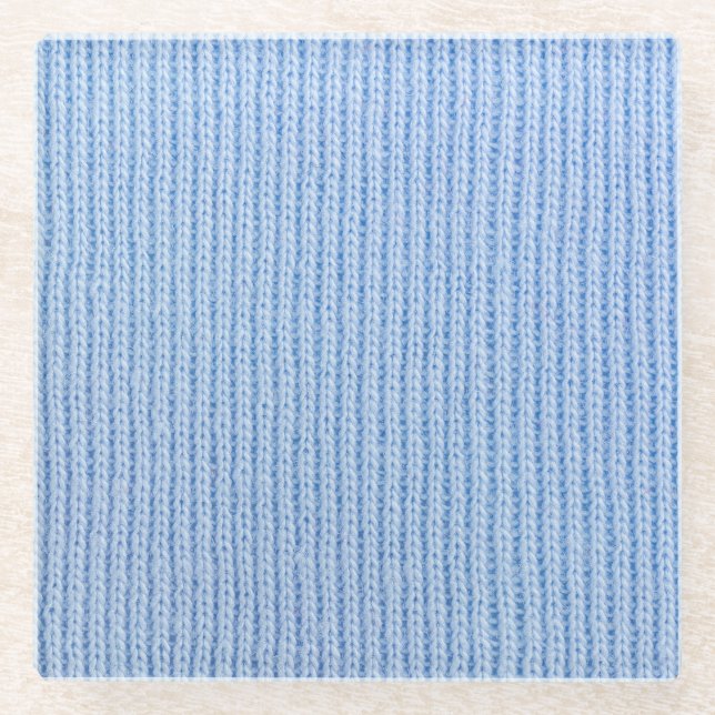 Gestreifte Gewebetextur, echtes Tuch. Glasuntersetzer (Vorderseite)