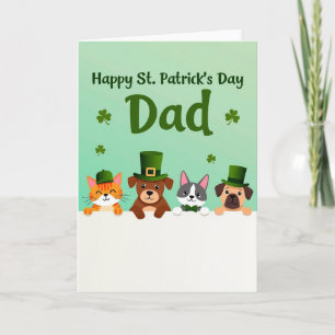 Gestreifte Glückskarte zum St. Patrick's Day Karte