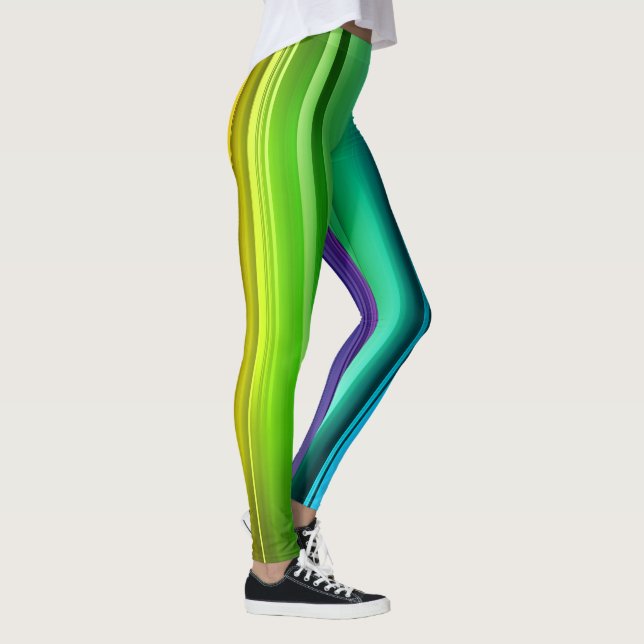 Gestreifte Gradient-Leggings Leggings (Rechts)